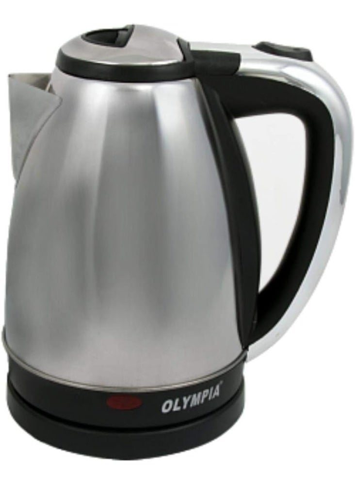 Olympia OE-46 Cordless Electric Kettle 1800 Watt High Speed Heating with 2 Liter Water Capacity, Safety Dry Boil Protection, Easy Pour Spout, Modern Look, Suitable for Tea, Coffee, and Daily Kitchen Needs